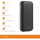 URBN 20000mAh Li-Polymer Ultra Compact Type-C Power Bank with 12W Fast Charge, Type C and Micro Input (Black)