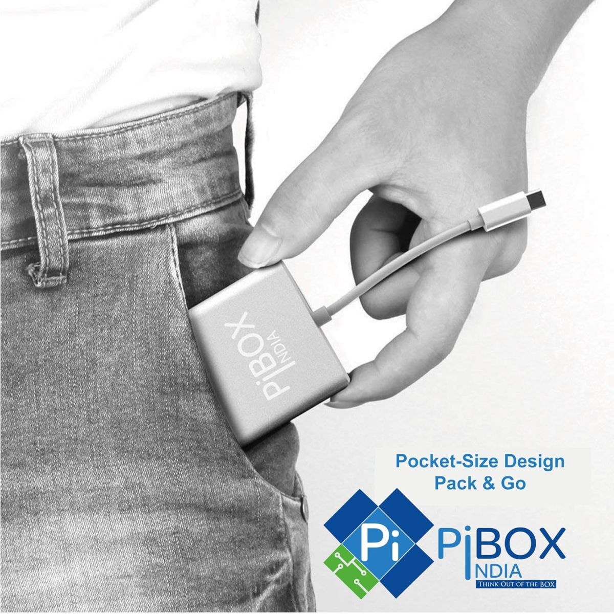 PiBOX India USB C to HDMI Adapter Aluminium Type C