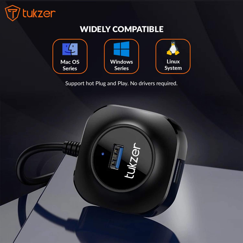 Tukzer USB C Hub Ultra-Slim USB-C Superspeed Adapter with 4 USB 3.0 Ports USB Type C Tukzer USB C Hub Ultra-Slim USB-C Superspeed Adapter with 4 USB 3.0 Ports USB Type C