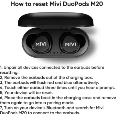 Mivi DuoPods M20 True Wireless Bluetooth Headset (Black, True Wireless) Mivi DuoPods M20 True Wireless Bluetooth Headset (Black, True Wireless)