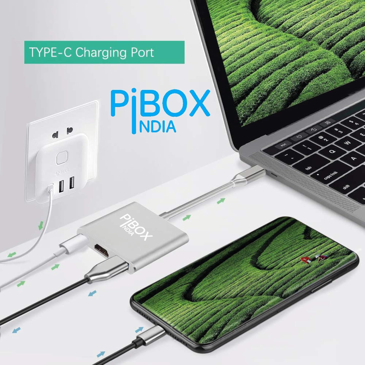 PiBOX India USB C to HDMI Adapter Aluminium Type C