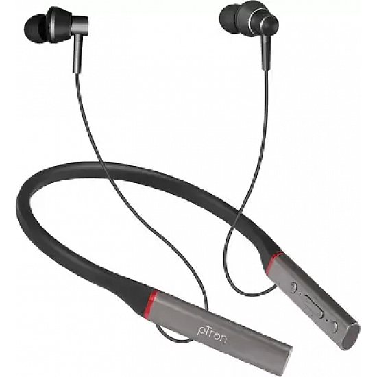 PTron InTunes Classic Bluetooth Headset (Black, Grey, In the Ear)