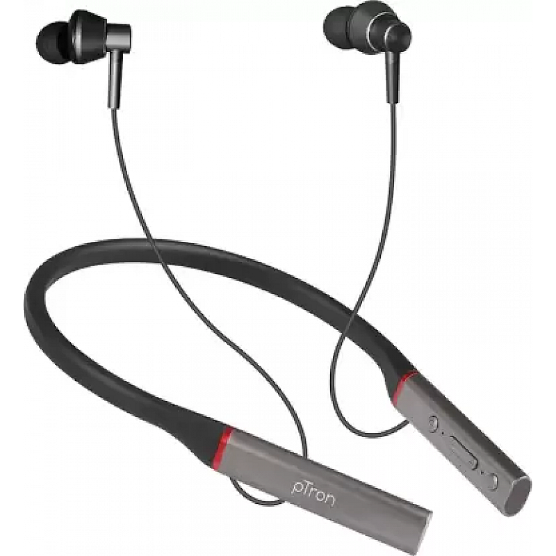 PTron InTunes Classic Bluetooth Headset (Black, Grey, In the Ear)