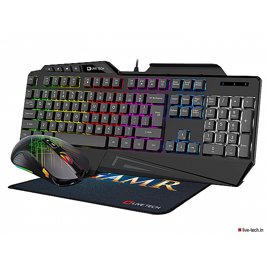 Live Tech GamR Gaming RGB Keyboard Mouse 