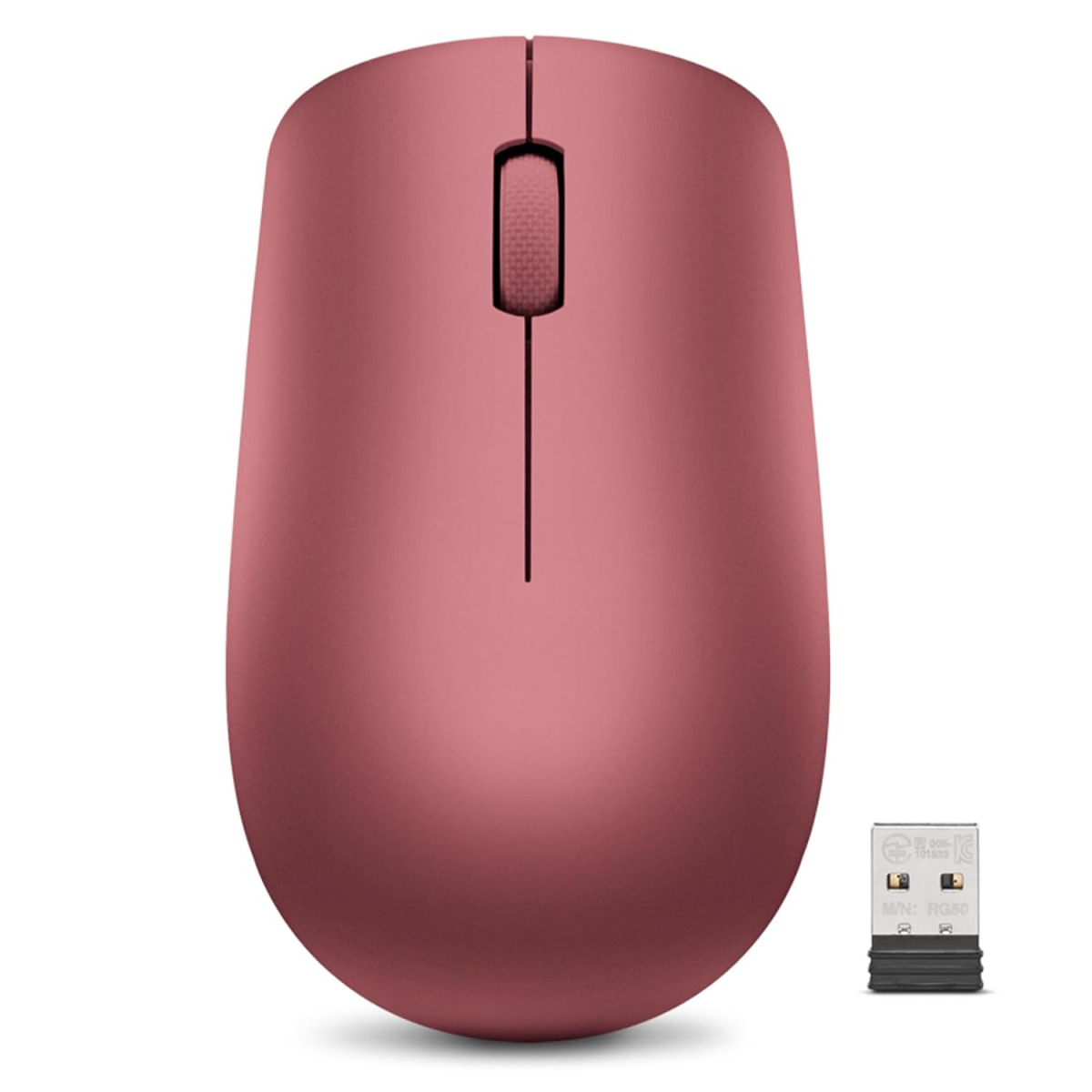 Lenovo 530 Wireless Mouse Ambidextrous, Ergonomic Mouse (Cherry Red)