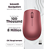 Lenovo 530 Wireless Mouse Ambidextrous, Ergonomic Mouse  (Cherry Red) 