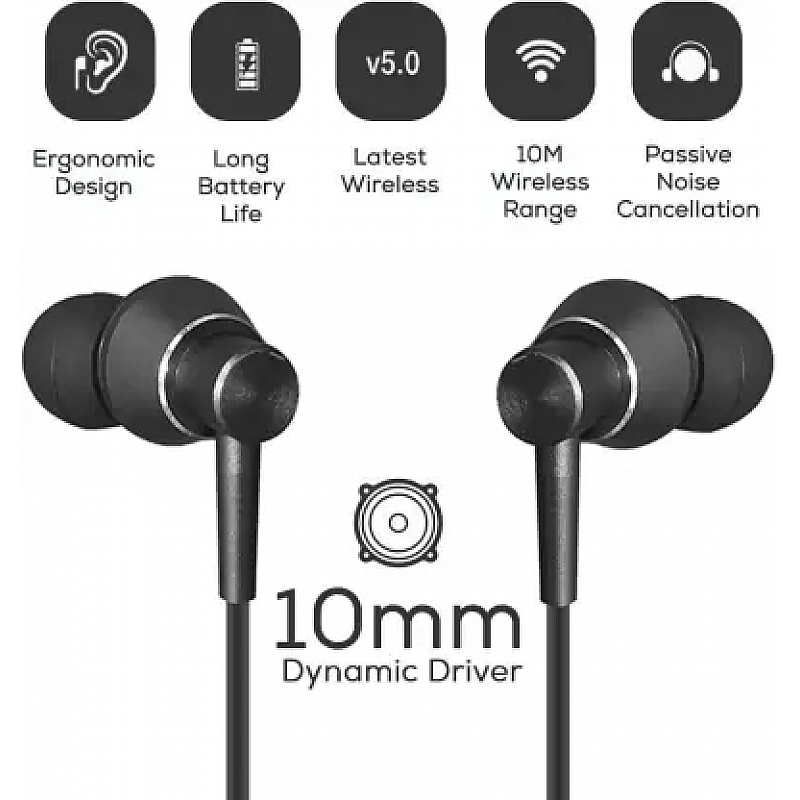 PTron InTunes Classic Bluetooth Headset (Black, Grey, In the Ear)