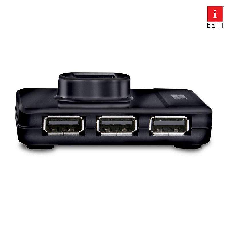 iBall Piano 423 4 Port USB Hub (Black)