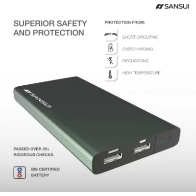 Sansui 10000 mAh Power Bank (12 W, Fast Charging) Sansui 10000 mAh Power Bank (12 W, Fast Charging)