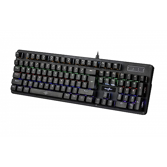 Redgear Shadow Amulet Mechanical Keyboard with Clicky Blue Switch, Rainbow LED Modes