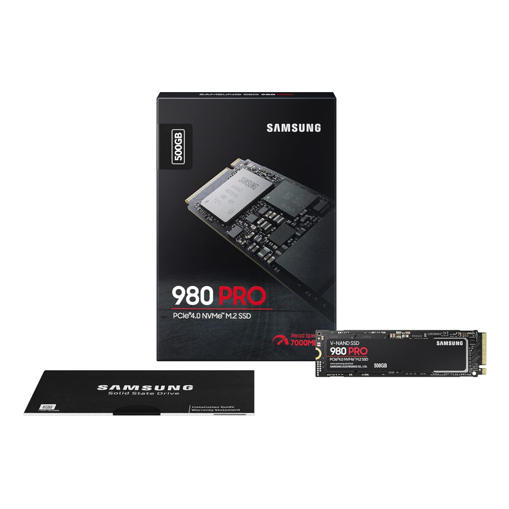Samsung 980 PRO 500GB Up to 6,900 MB/s PCIe 4.0 NVMe M.2 (2280) Internal Solid State Drive