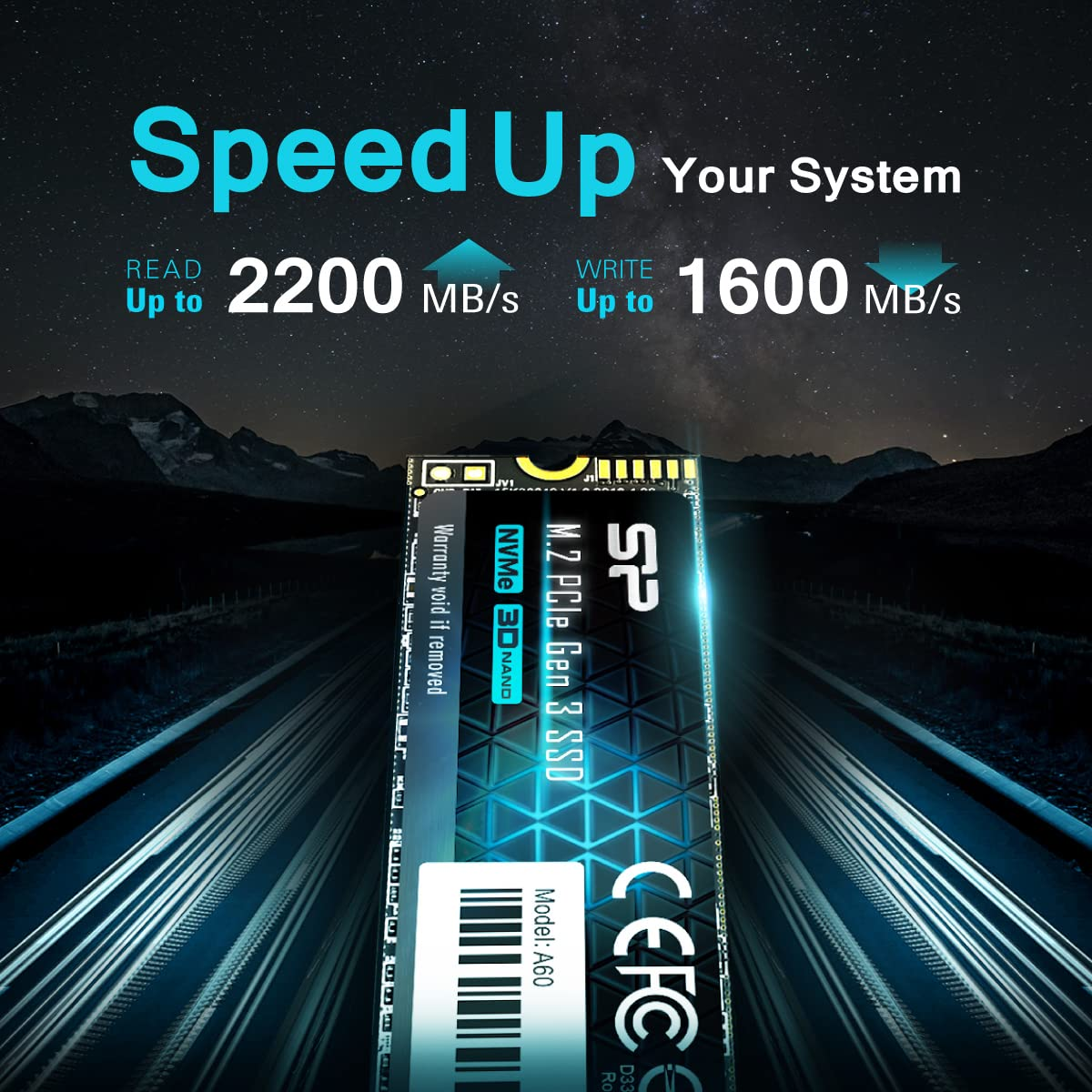 SP Silicon Power 256GB NVMe PCIe Gen3x4 M.2 2280 TLC SSD R/W up to 2,100MB/s and 1,200MB/s (SP256GBP34A60M28)