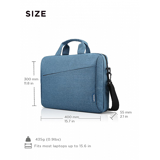 Lenovo Casual Laptop Briefcase T210 (Toploader) 15.6-inch Water Repellent Blue 