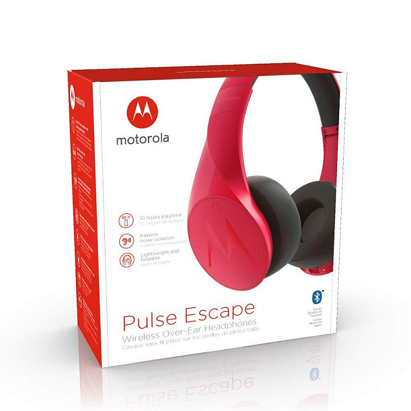 Motorola Pulse Escape Wireless Over-Ear Headphones (Red) 