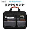 AirCase Laptop Bag Messenger Bag Sleeve for 13-Inch 14-Inch Laptop MacBook 2-Multi Pocket Black