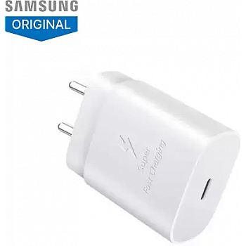 SAMSUNG Original 25W, Type C Power Adaptor compatible for all Samsung Devices (Super Fast Charge 3.0)  (White)