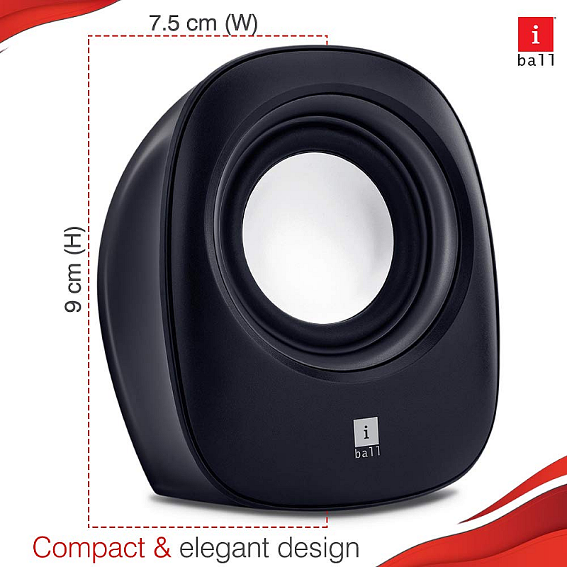 iBall Sound Wave Soundwave2 Multimedia 2.0 Speakers with Stereo Sound 