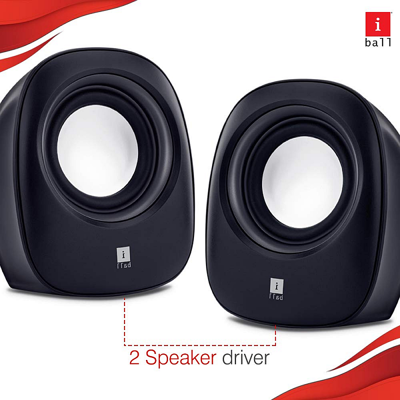 iBall Sound Wave Soundwave2 Multimedia 2.0 Speakers with Stereo Sound 