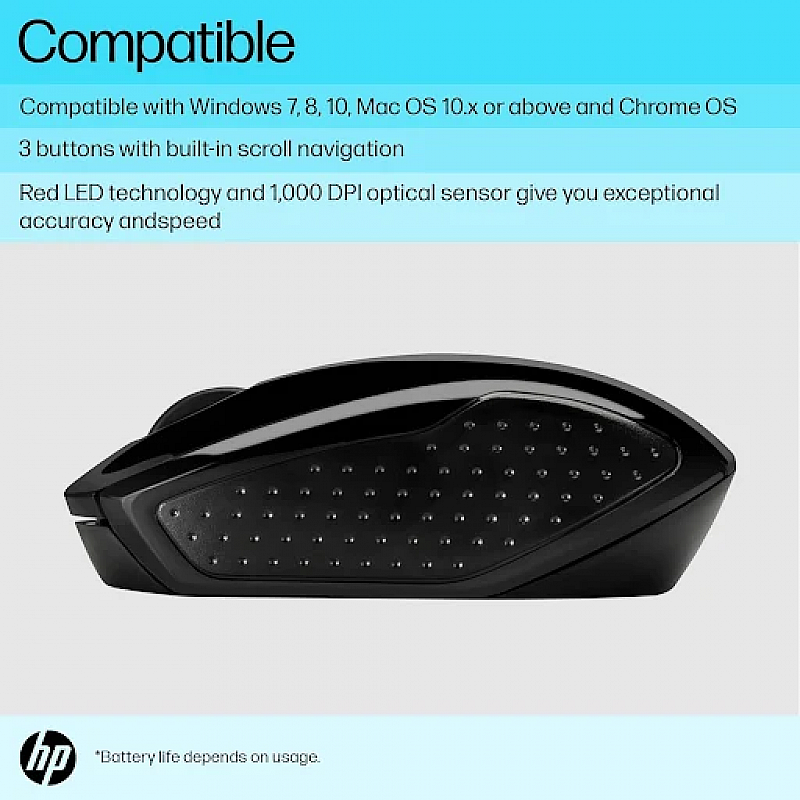 HP 200 Wireless Mouse Black