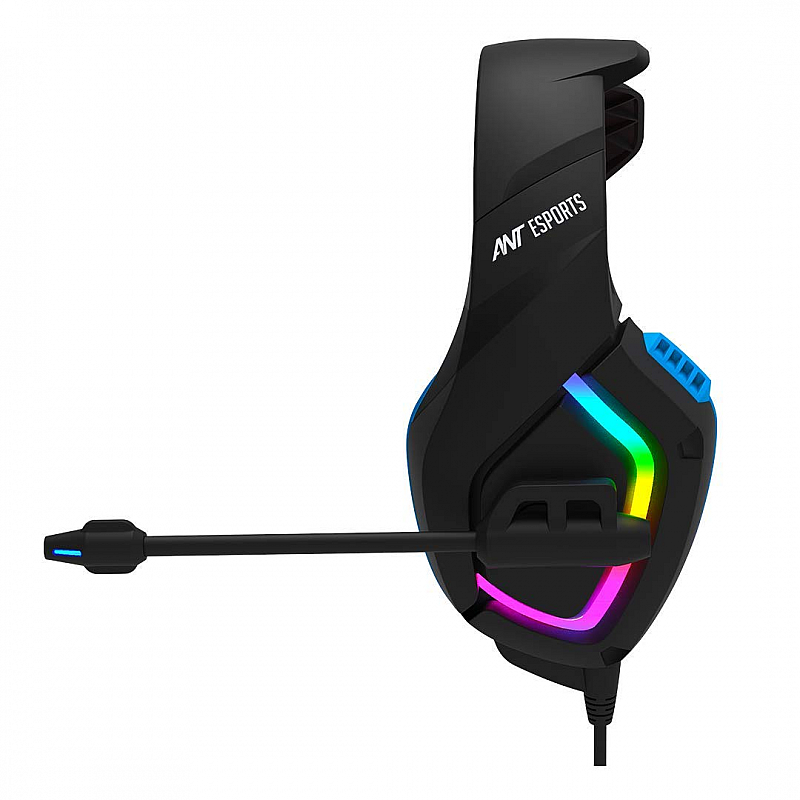 Ant Esports H530 Multi-Platform Pro RGB LED Wired Gaming Headset (Black - Blue )