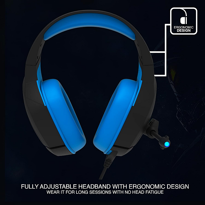 Ant Esports H530 Multi-Platform Pro RGB LED Wired Gaming Headset (Black - Blue )