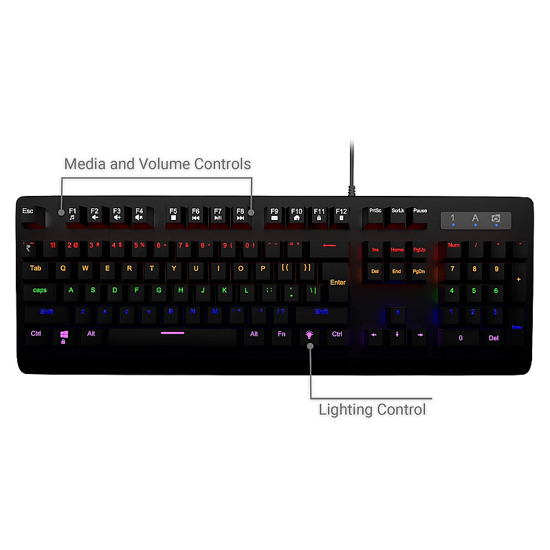 Quantum QHM9800 Rapid Strike Mechanical Gaming Multimedia Wired Keyboard