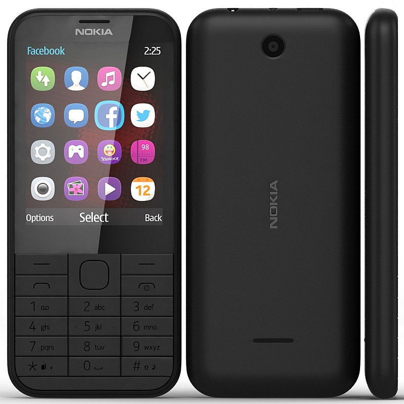 Nokia 225 (Dual SIM, Black)