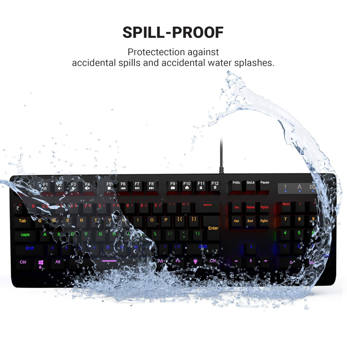 Quantum QHM9800 Rapid Strike Mechanical Gaming Multimedia Wired Keyboard