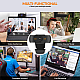 Tizum HD 720p Webcam, Manual Focus, Widescreen Viewing Angle, Auto Light Correction 