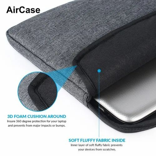 AirCase Laptop Bag Sleeve Case Cover for Laptop MacBook, Protective Twill Fabric AirCase Laptop Bag Sleeve Case Cover for Laptop MacBook, Protective Twill Fabric