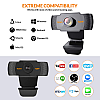 Tizum HD 720p Webcam, Manual Focus, Widescreen Viewing Angle, Auto Light Correction 