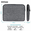 AirCase Laptop Bag Sleeve Case Cover for Laptop MacBook, Protective Twill Fabric