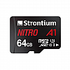 Strontium Nitro A1 64GB Micro SDXC Memory Card 100MB/s A1 UHS-I U3 Class 10 with High Speed Adapter 