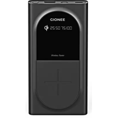 Gionee 10000mAh Li-Polymer Wireless Charging Power Bank with USB Port and Power Meter