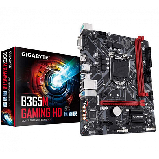 Gigabyte AMD B365M Gaming HD Motherboard with Fast Onboard Storage 