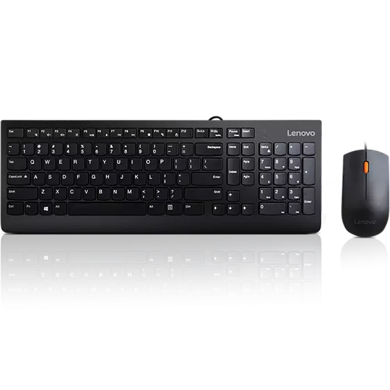 Lenovo 300 Wired Keyboard and Mouse Combo (Black)