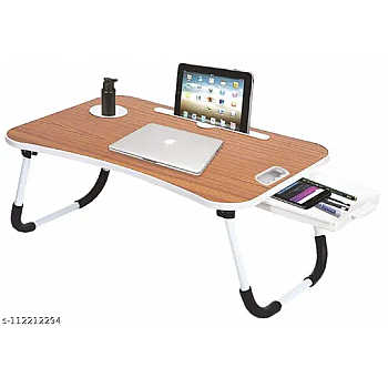 Callas Multipurpose Foldable Laptop Table with Cup Holder Study Table and Bed Table