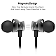 pTron Intunes Pro Magnetic in-Ear Wireless Bluetooth Headphones with Mic - (Gray)