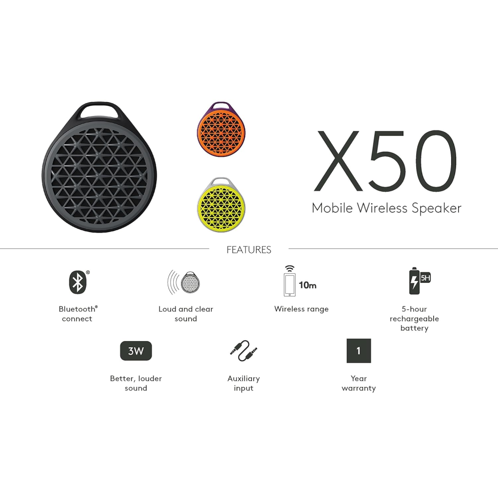 Logitech X50 Wireless Speakers (Black/Grey)