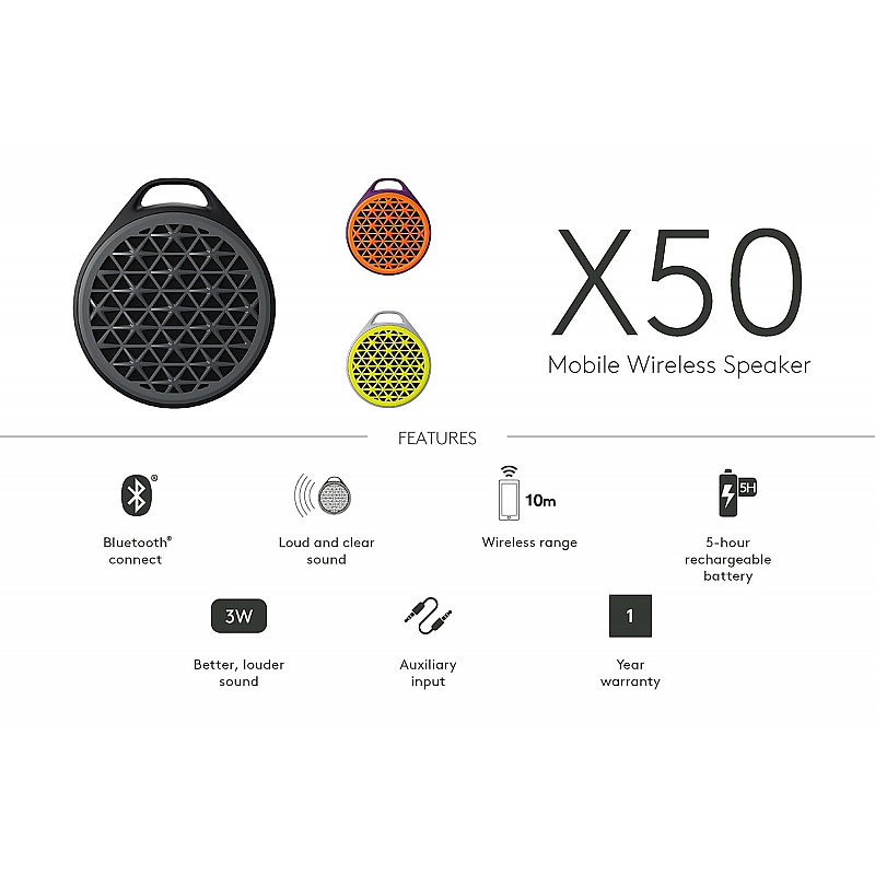 Logitech X50 Wireless Speakers (Black/Grey)