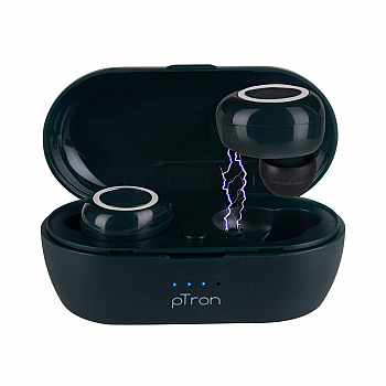 pTron Bassbuds in-Ear True Wireless Bluetooth 5.0 Headphones with Hi-Fi Deep Bass 20Hrs Playtime with Case