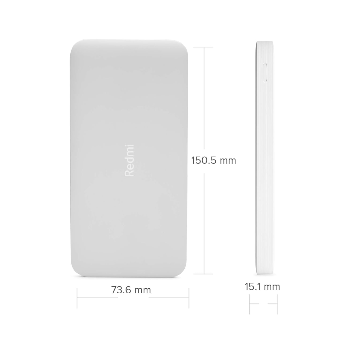 Redmi 10000mAh Lithium Polymer Power Bank with 10 Watt Fast Charging, (White) Redmi 10000mAh Lithium Polymer Power Bank with 10 Watt Fast Charging, (White)