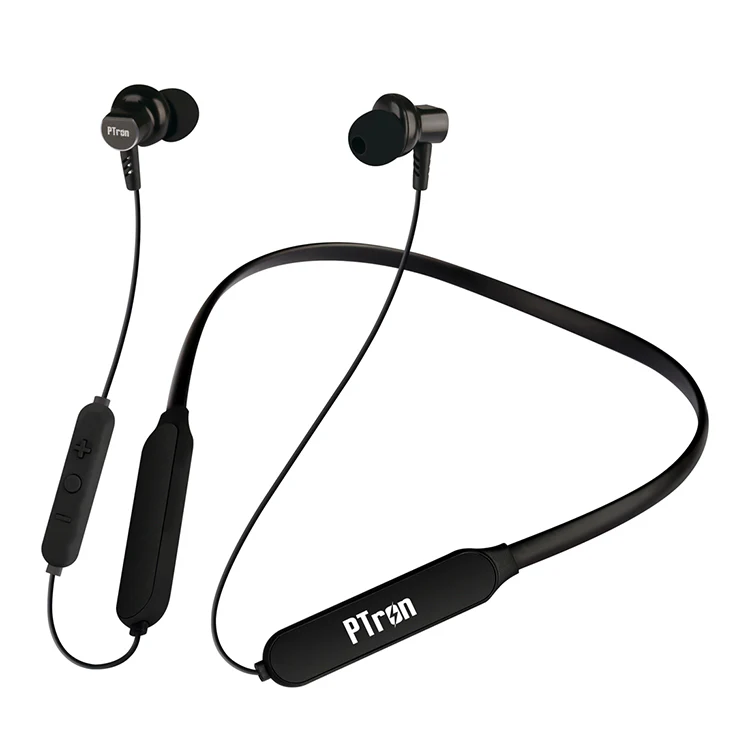 pTron Zap Magnetic in-Ear Wireless Bluetooth Headphones, 22 Hours Music Time & Built-in Mic - (Black) pTron Zap Magnetic in-Ear Wireless Bluetooth Headphones, 22 Hours Music Time & Built-in Mic - (Black)