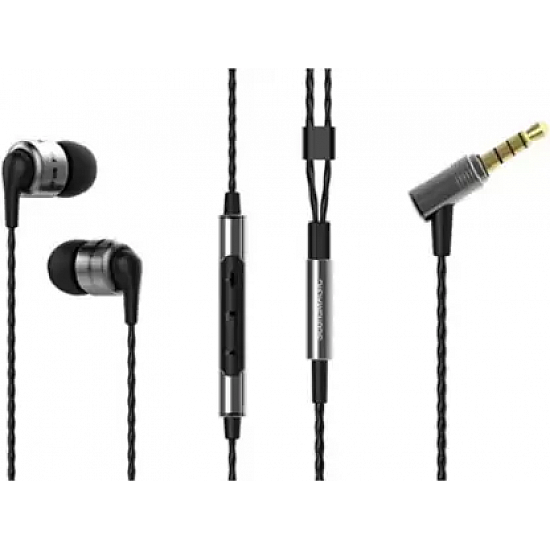 SoundMagic E80C in Ear Isolating Earphones with Microphone  Black (Gunmetal)