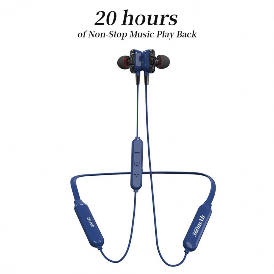 truke Yoga Power in-Ear Neckband Wireless Bluetooth Earphones with Mic (Blue)