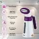 Inalsa Garment Steamer Handy Steam-600W with Detachable Fabric Brush and 120ml Capacity, (White/Purple)