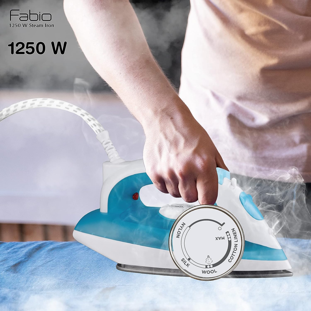 Havells Fabio 1250-Watt Steam Iron (Blue)