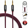 AGARO 3.5mm Male to Male Gold Plated Aux Connectors, 2 Meters Tough Nylon Braided Audio Cable