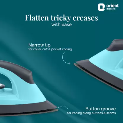 Orient Electric DIFP10BP Fabri Press Dry Iron (Black and Blue) Orient Electric DIFP10BP Fabri Press Dry Iron (Black and Blue)