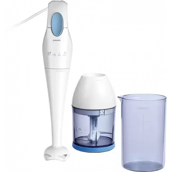 Philips HR1351/C 250-Watt Hand Blender with Chopping Attachment (White)